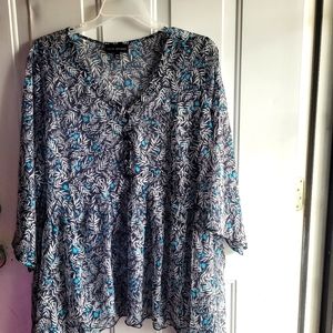 Lane Bryant Sheer V-neck Blouse